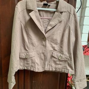 Striped shirt waist blazer